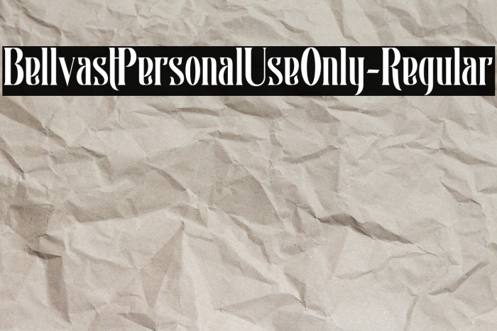 BellvastPersonalUseOnly-Regular Example 3