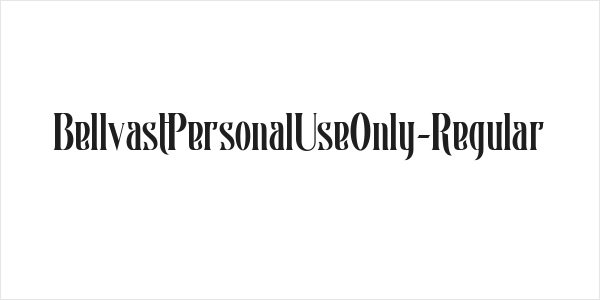BellvastPersonalUseOnly-Regular Logo
