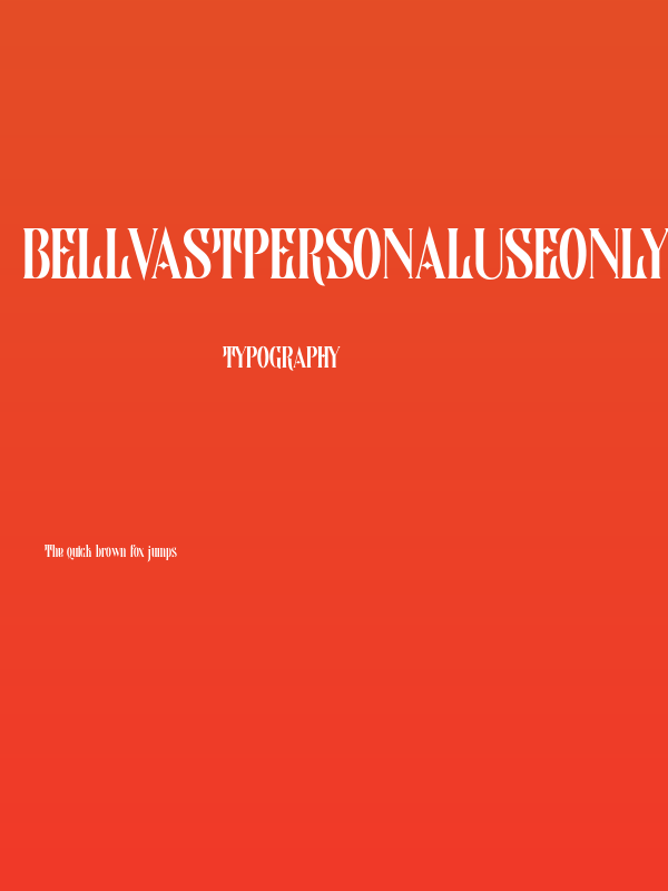BellvastPersonalUseOnly-Regular Poster