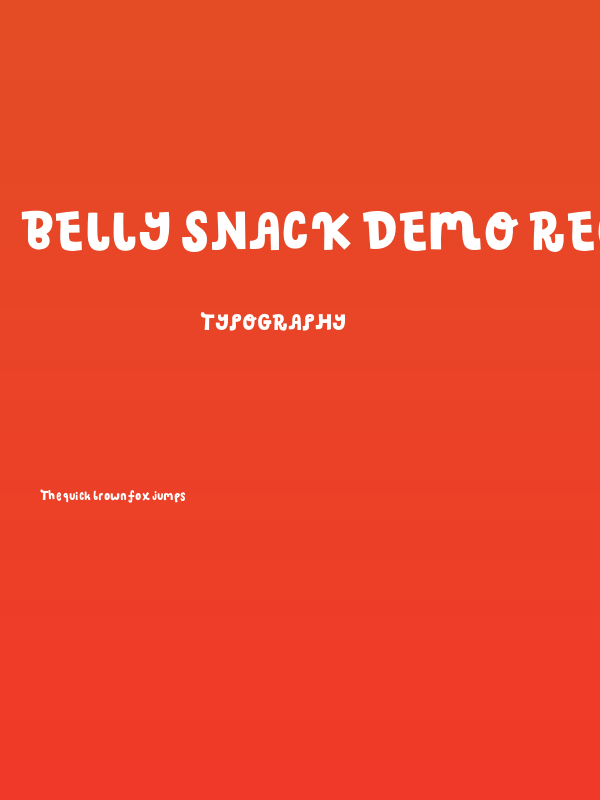 Belly Snack DEMO Regular Poster