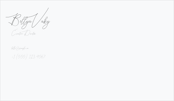 BellyaVaky Business Card