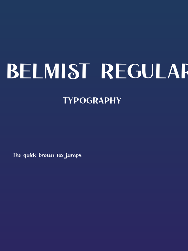Belmist Regular Poster