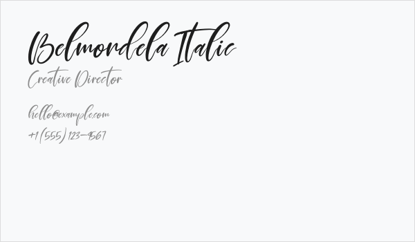 Belmondela Italic Business Card