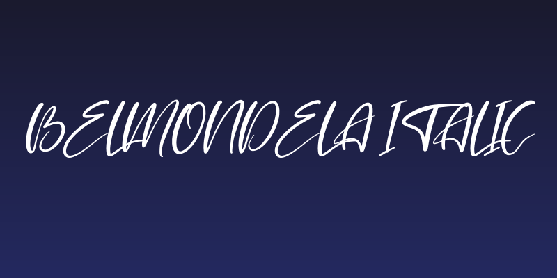 Belmondela Italic Social Header