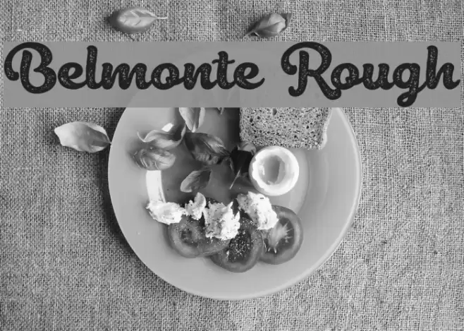 Belmonte Rough Font examples