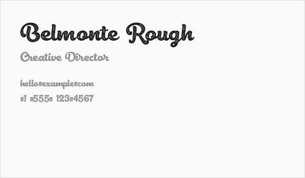 Belmonte Rough Business Card