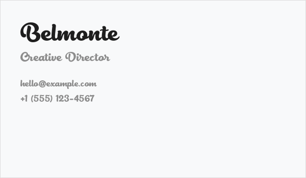 Belmonte Business Card