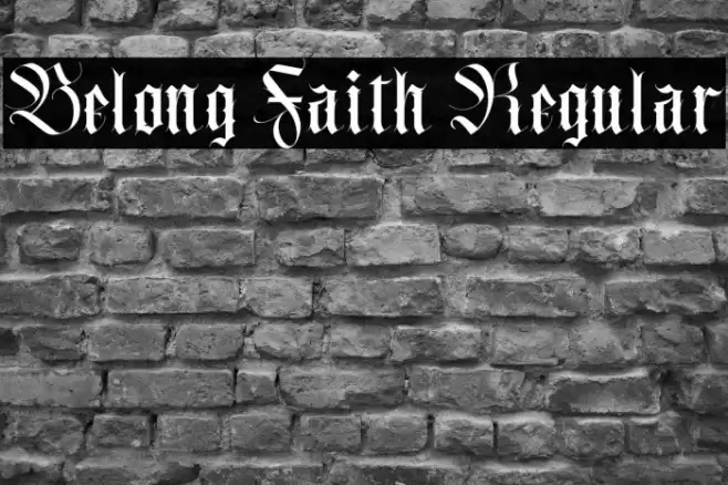 Belong Faith Regular Font examples