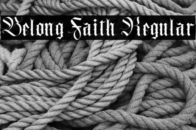 Belong Faith Regular Font examples