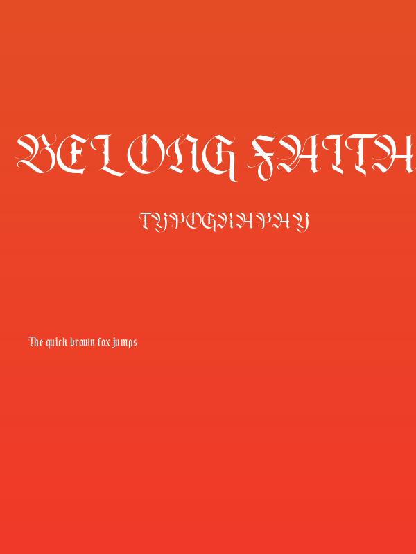 Belong Faith Regular Poster