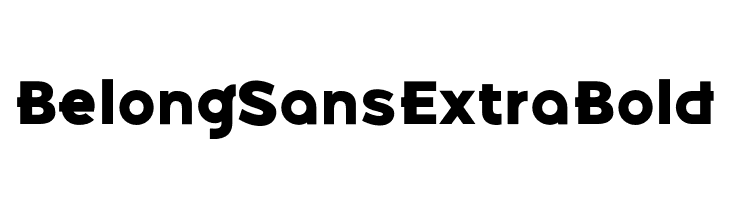 Belong Sans ExtraBold  免费字体下载