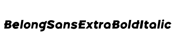 Belong Sans ExtraBoldItalic  नि: शुल्क फ़ॉन्ट्स डाउनलोड