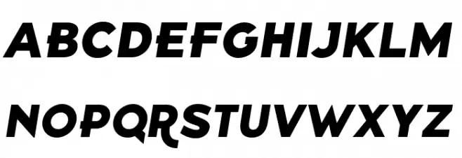 Belong Sans ExtraBoldItalic Font Litere mari