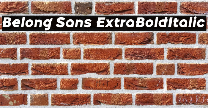Belong Sans ExtraBoldItalic Example 3