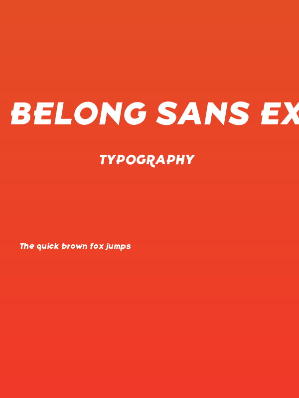 Belong Sans ExtraBoldItalic Poster