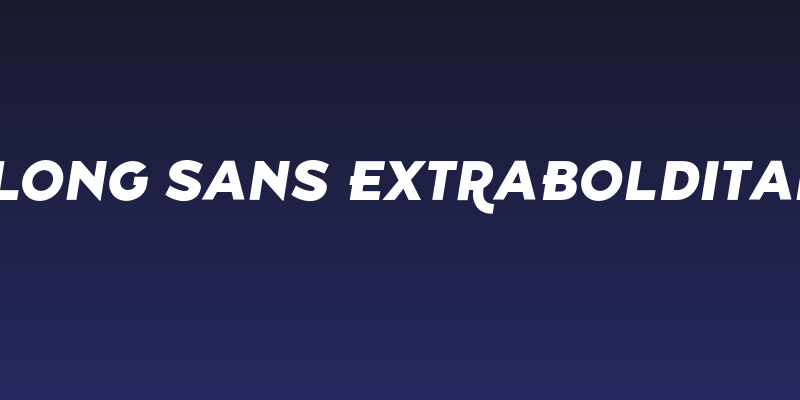 Belong Sans ExtraBoldItalic Social Header