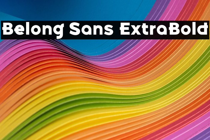 Belong Sans ExtraBold Example 3