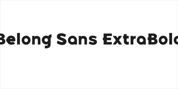 Belong Sans ExtraBold Logo