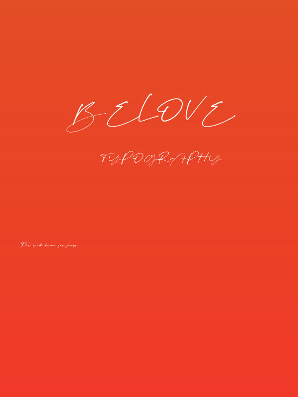 Belove Poster