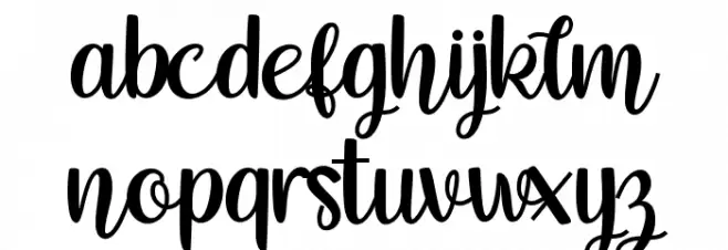 Belove Schriftart Kleinbuchstaben