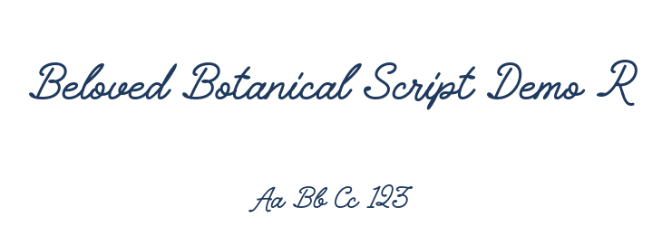 Beloved Botanical Script Demo R Font Preview