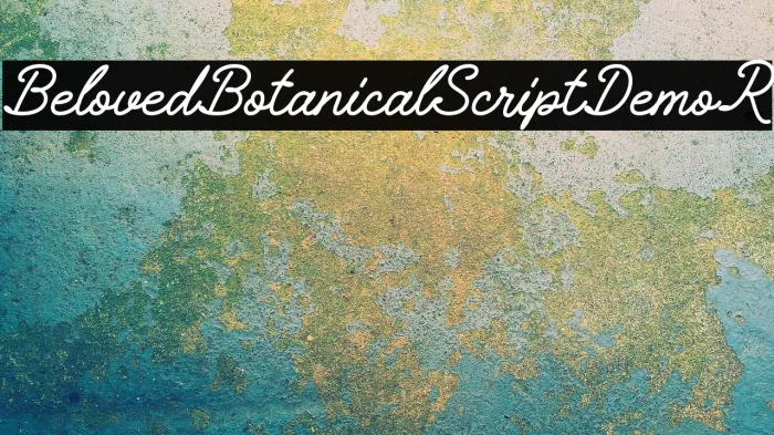 Beloved Botanical Script Demo R Example 2