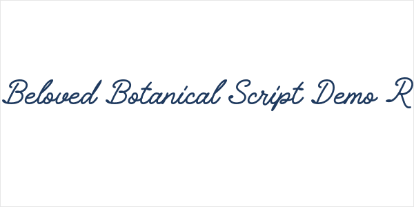Beloved Botanical Script Demo R Logo