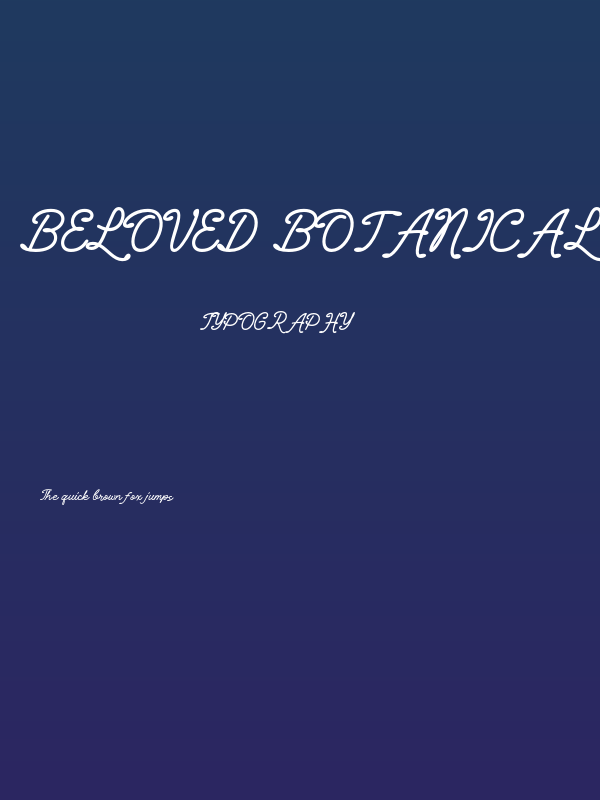 Beloved Botanical Script Demo R Poster