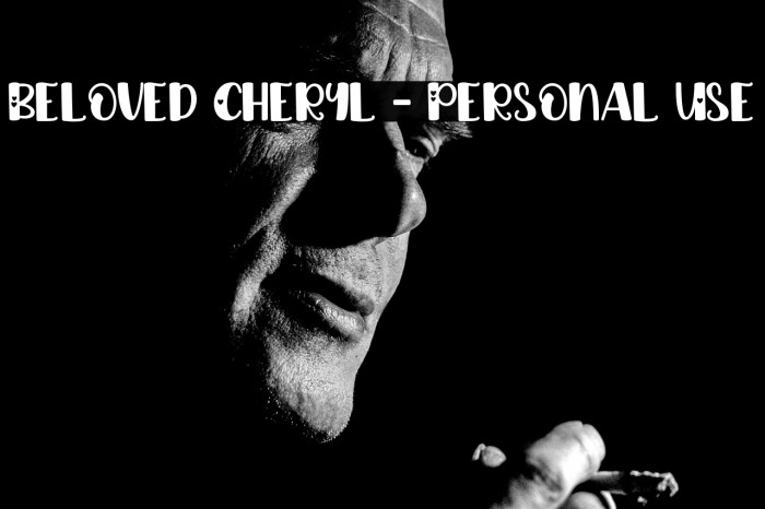 Beloved Cheryl - Personal Use Example 2