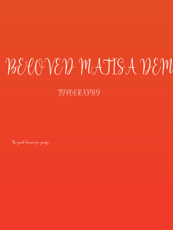 Beloved Matisa Demo Poster