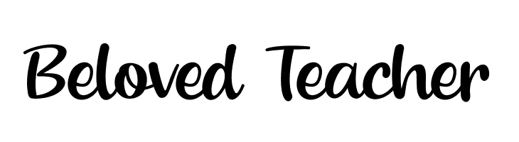 Beloved Teacher  フリーフォントのダウンロード
