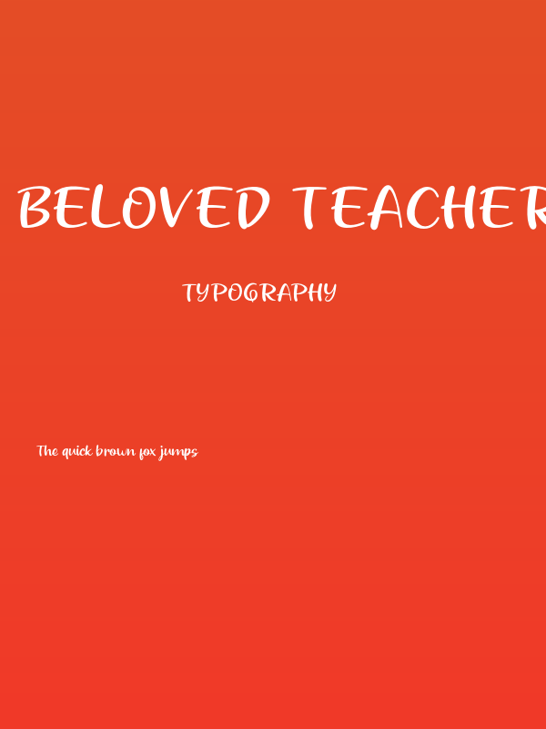 Beloved Teacher Poster