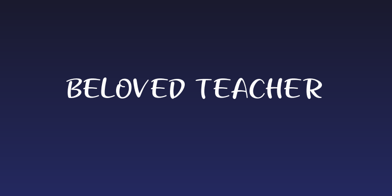 Beloved Teacher Social Header