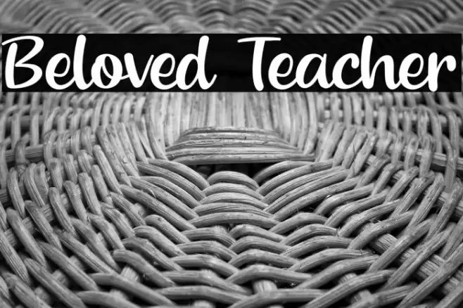Beloved Teacher Font examples