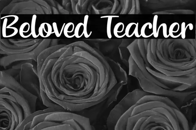 Beloved Teacher Font examples