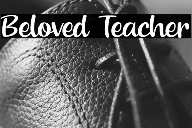 Beloved Teacher Font examples