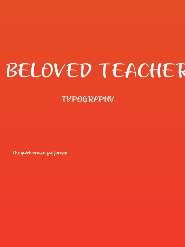 Beloved Teacher Poster