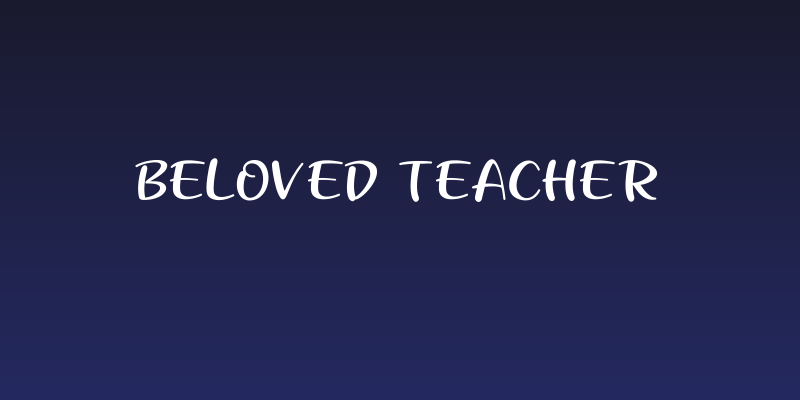 Beloved Teacher Social Header
