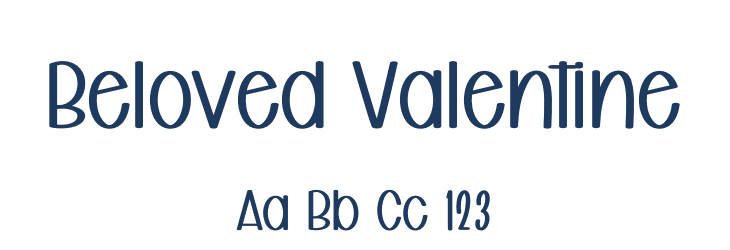 Beloved Valentine Font Preview