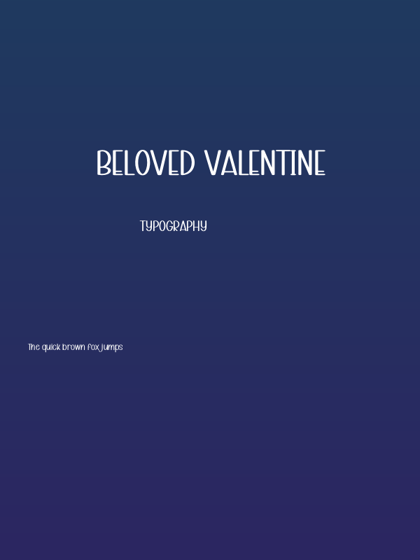 Beloved Valentine Poster