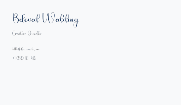 Beloved Wedding Business Card