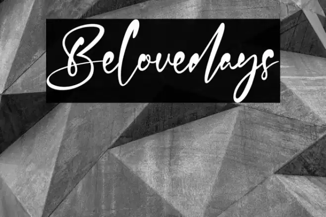 Belovedays Font examples
