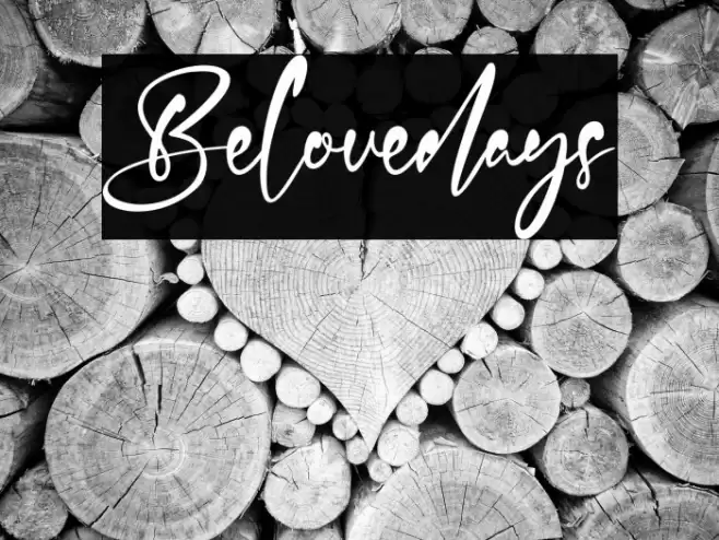 Belovedays Font examples