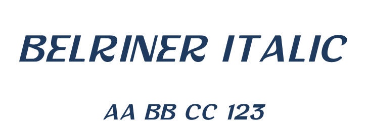 Belriner Italic Font Preview