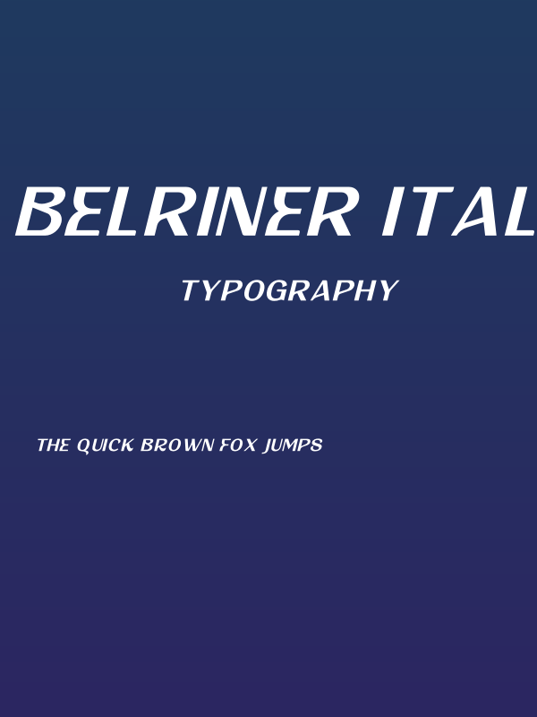 Belriner Italic Poster