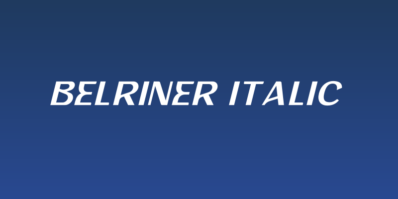 Belriner Italic Social Header