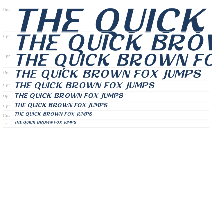 Belriner Italic Waterfall