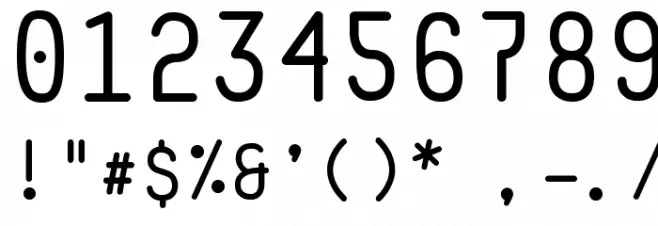 Belshaw Donut RobotRegular Font OTHER CHARS