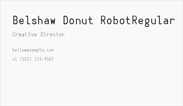 Belshaw Donut RobotRegular Business Card