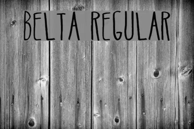 Belta Regular Schriftart examples